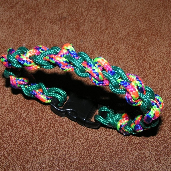 Multi Color Para Cord Survival Unisex Bracelet - Picture 4 of 7